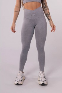 Calça Legging com Cós Transpassado (Cinza) | Ref: K3578-A