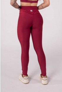 Calça Legging com Cobertura no Cós Costas (Vinho) | Ref: K3776-D