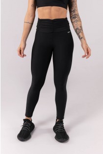 Calça Legging com Franzido no Cós (Preto) | Ref: K3915-B