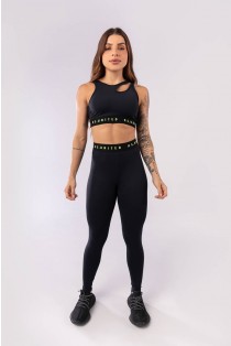 Calça Legging Básica com Elástico (Preto) | Ref: K3575-A