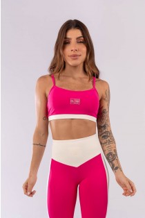 Top Bicolor com Regulagem (Rosa / Off-White) | Ref: K3950-B