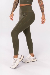 Calça Legging com Recortes e Cobertura (Verde Militar) | Ref: K3992-B