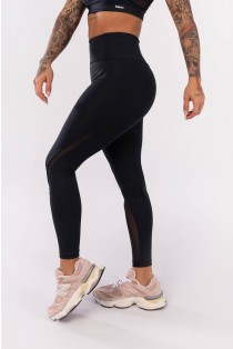 Calça Legging com Recorte de Tule (Preto) | Ref: K4018-A