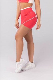 Short com Vivo e Vira no Cós (Rosa Pink / Off-White) | Ref: K4120-C