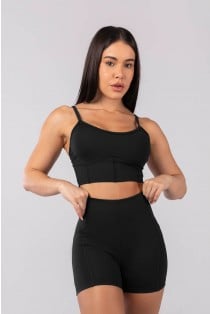Top com Alças e Cobertura (Preto) | Ref: K4102-B