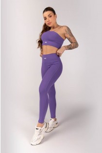 Calça Legging com Emborrachado (Violeta) | Ref: K4236-C
