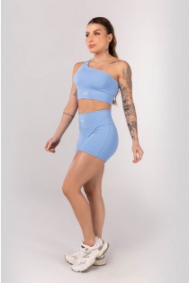 Short com Emborrachado (Azul Claro) | Ref: K4237-A