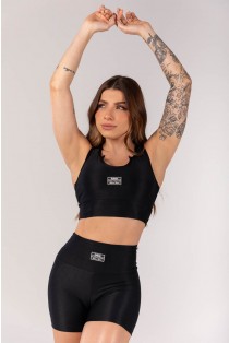 Short Canelado com Bolso no Cós (Preto) | Ref: K4249-A