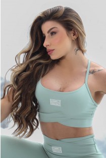 Top com Cós Transpassado (Verde Claro) | Ref: K4151-B