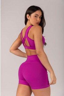 Short com Recortes (Roxo) | Ref: K4304-B