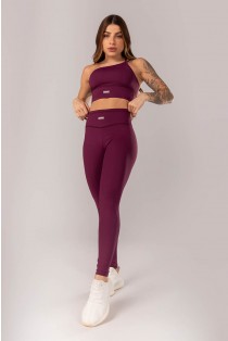 Calça Legging com Cobertura no Cós e na Vira (Açaí) | Ref: K4321-C