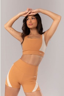 Short com Recortes (Caramelo / Bege) | Ref: K4334-D