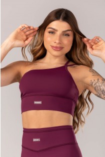 Top Assimétrico com Alças Duplas (Açaí) | Ref: K4320-C