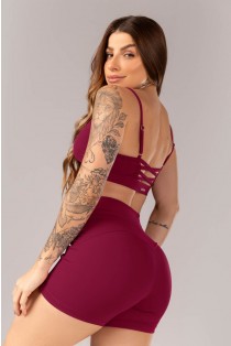 Top com Tiras Cruzadas nas Costas (Açaí) | Ref: K4342-B