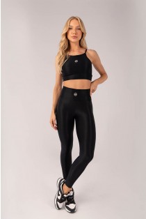 Calça Legging Básica com Emborrachado (Preto) | Ref: K4309-A