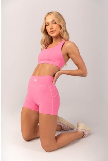 Short com Recortes e Cobertura (Rosa Chiclete) | Ref: K4353-A