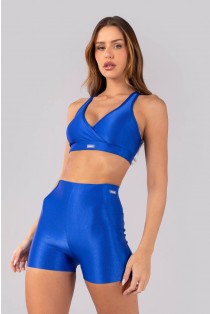 Short Canelado sem Cós Aparente (Azul Royal) | Ref: K4397-A