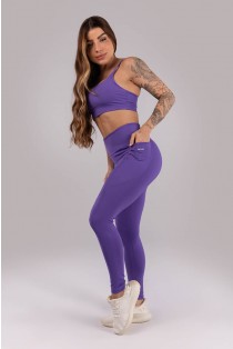 Calça Legging sem Gancho e com Bolsos (Violeta) | Ref: K4413-A