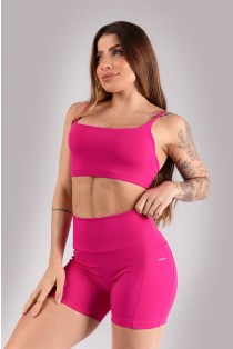Short sem Gancho e com Bolsos (Rosa Choque) | Ref: K4414-B