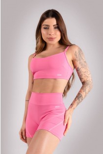 Short com Cobertura nos Recortes (Rosa Chiclete) | Ref: K4417-A