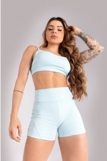 Short com Cobertura nos Recortes (Azul Bebê) | Ref: K4417-B