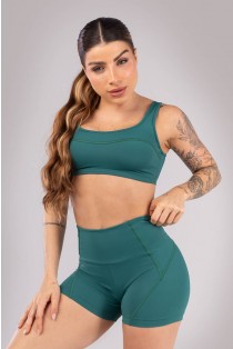 Short com Bolso no Cós Costas (Verde Esmeralda) | Ref: K4423-B