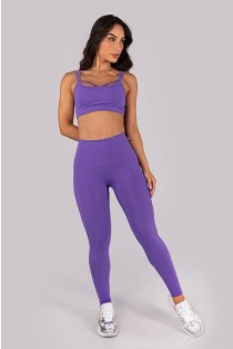 Calça Legging sem Gancho e com Recortes (Violeta) | Ref: K4552-B