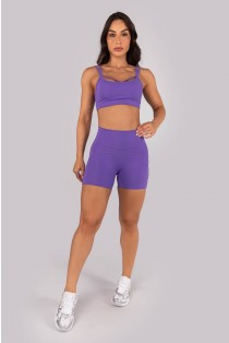 Short sem Ganchos e com Recortes (Violeta) | Ref: K4553-B