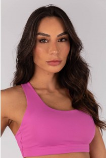 Top com Alças Entrelaçadas Contrastantes (Rosa Fúcsia / Off-White) | Ref: K4560-B