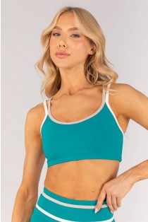 Top com Recortes e Alças Duplas (Jade / Bege Acinzentado / Off-White) | Ref: K4603-B