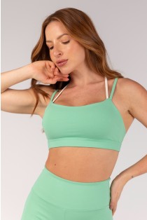Top com Decote Reto e Alças Trabalhadas nas Costas (Menta / Vanilla) | Ref: K4652-B
