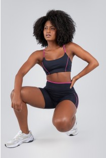 Short sem Gancho com Vivo e Vira (Preto / Sorbet) | Ref: K4720-B