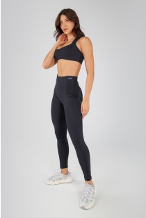 Calça Legging sem Cós Aparente e Elástico Embutido (Preto) | Ref: K4708-A
