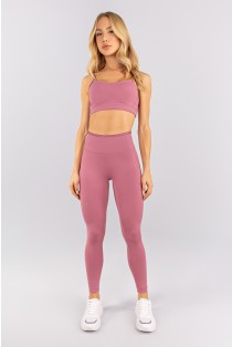 Calça Legging sem Gancho com Vira Platinada (Jazz / Rosa Vintage) | Ref: K4742-A