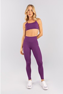Calça Legging com Bolsos e Recortes (Ametista) | Ref: K4751-B