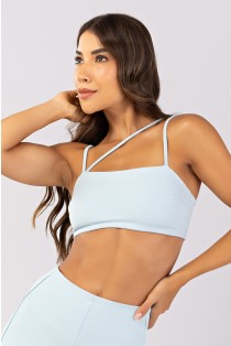 Top com Decote Reto e Alças Assimétricas (Glacial) | Ref: K4799-A