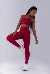 Calça Legging Canelado com Bolso no Cós (Cereja) | Ref: K4493-B