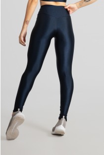 Calça Legging Tecido Platinado com Cós Triangular (Azul Marinho) | Ref: GO530-B