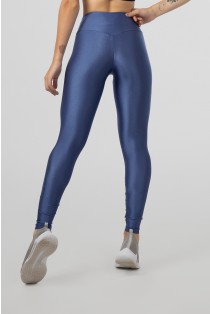 Calça Legging Tecido Platinado com Cós Triangular (Azul) | Ref: GO530-E