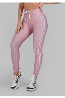 Calça Legging Estampa Digital com Cós Franzido e Cadarço (Sport Stripes Pink) | Ref: K2997-B