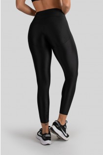 Calça Legging Tecido Platinado Levanta Bumbum (Preto) | Ref: K3210-B