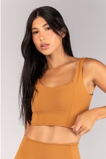 Top Alongado com Detalhes de Cobertura (Amêndoa) | Ref: K4679-B