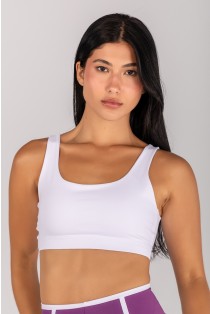 Top com Alças Largas e Costas Abertas (Branco) | Ref: K4696-B