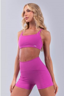 Short com Recortes e Cós Diferenciado (Rosa Fúcsia) | Ref: K4480-A