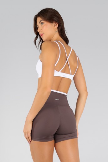 Top com Decote Reto e Alças Duplas (Branco) | Ref: K4812-A