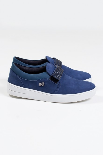 KS-T43-001_Tenis_Mini_Sneaker_com_Velcro_Nobuck_Jeans__Ref:_KS-T43-001