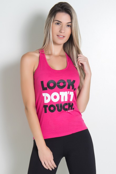 KS-F321-004_Camiseta_de_Malha_Nadador_Look_dont_touch_Rosa_Pink__Ref:_KS-F321-004