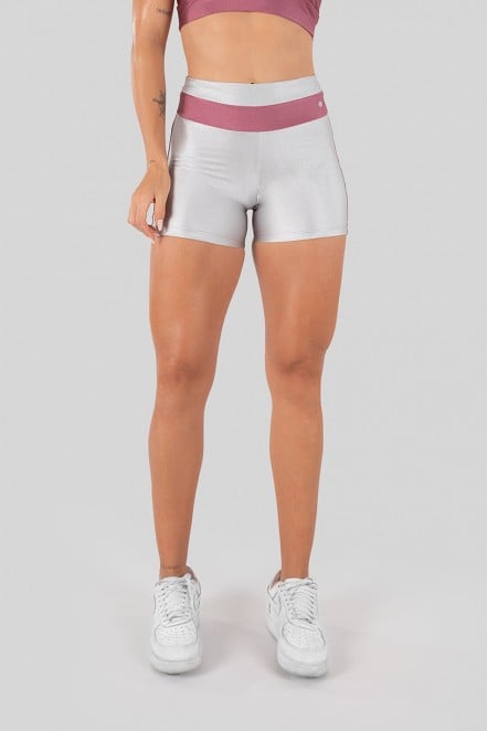 K3289-B_Short_Tecido_Platinado_com_Cos_Bicolor_Rosa__Prata__Ref:_K3289-B