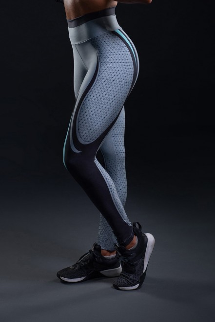 Calça Legging Estampa Digital com Cós Duplo (Sporty) | Ref: K3405-A
