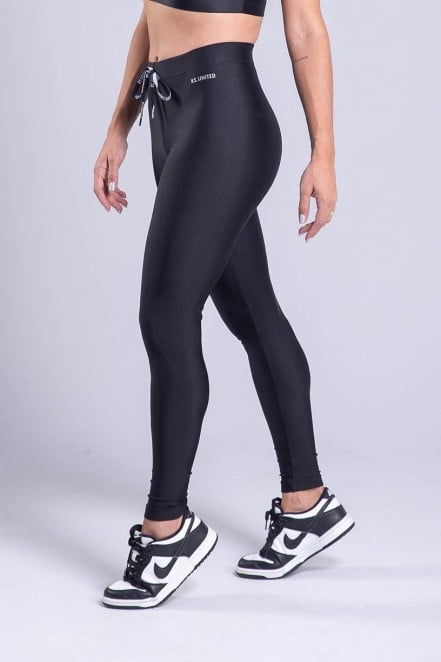 Calça Legging com Cadarço (Preto) | Ref: K3334-A